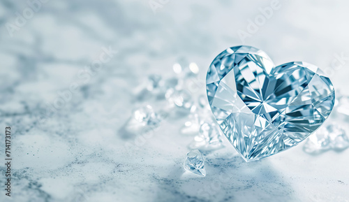 heart shaped diamond and gemstone