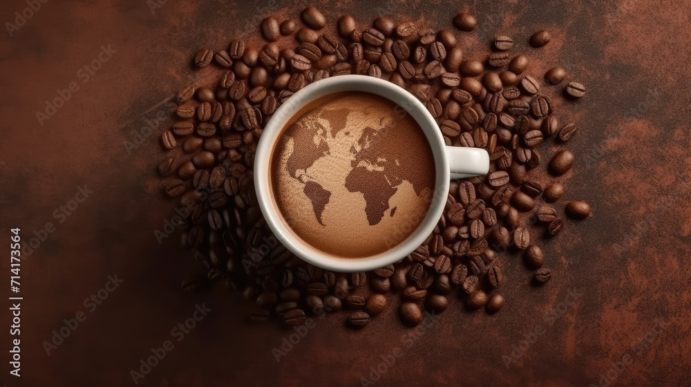 Naklejka premium International coffee day design