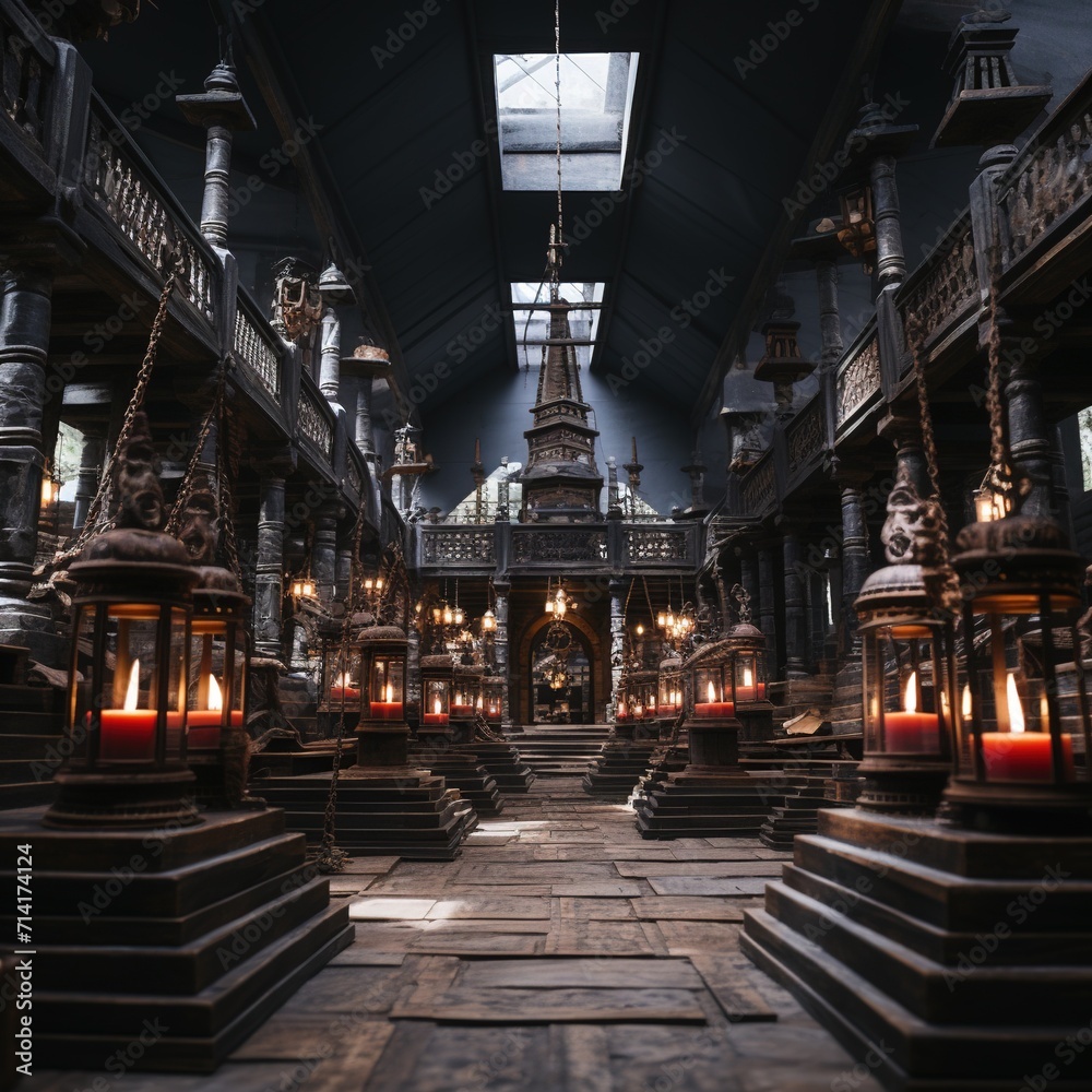 Fototapeta premium A Beautiful Wallpaper of Hindu Temple