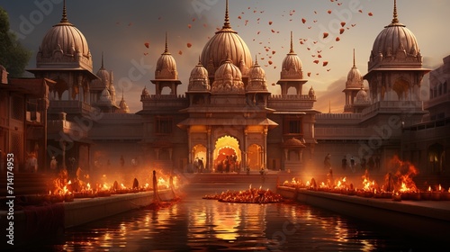 A Beautiful Wallpaper of Hindu Temple photo