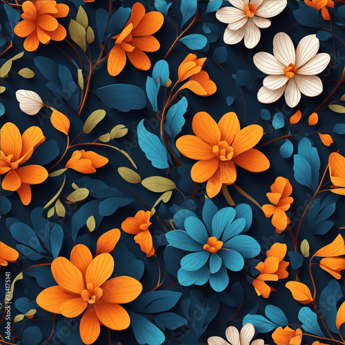 colorful pattern with floral - Thin outline art of a cute color vector