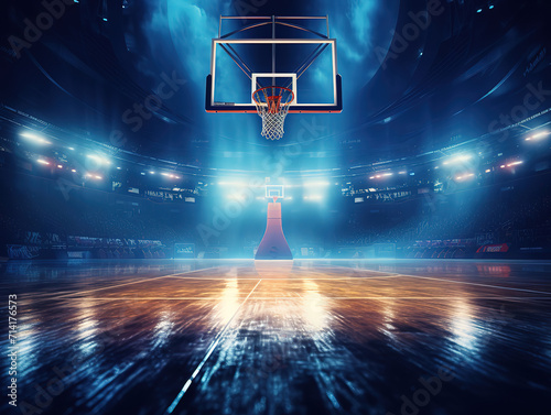 Basketball Hoop in a sports arena © RUMA