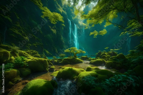 waterfall in the jungle © usama