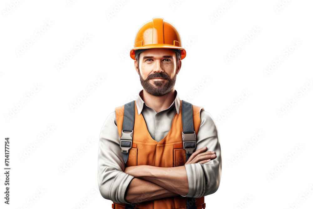 Labor day themed worker man, isolated white background Labor day themed worker man, isolated white background
