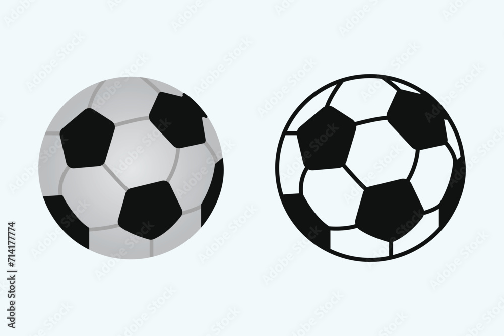 Obraz premium Realistic soccer ball background in realistic style vector illustration