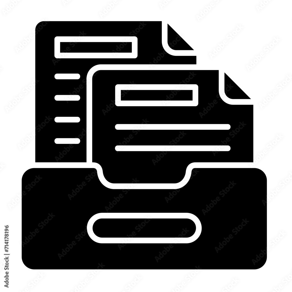 Archive glyph icon illustration vector graphic Archive glyph icon illustration vector graphic