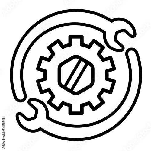 Maintain line icon illustration vector graphic	