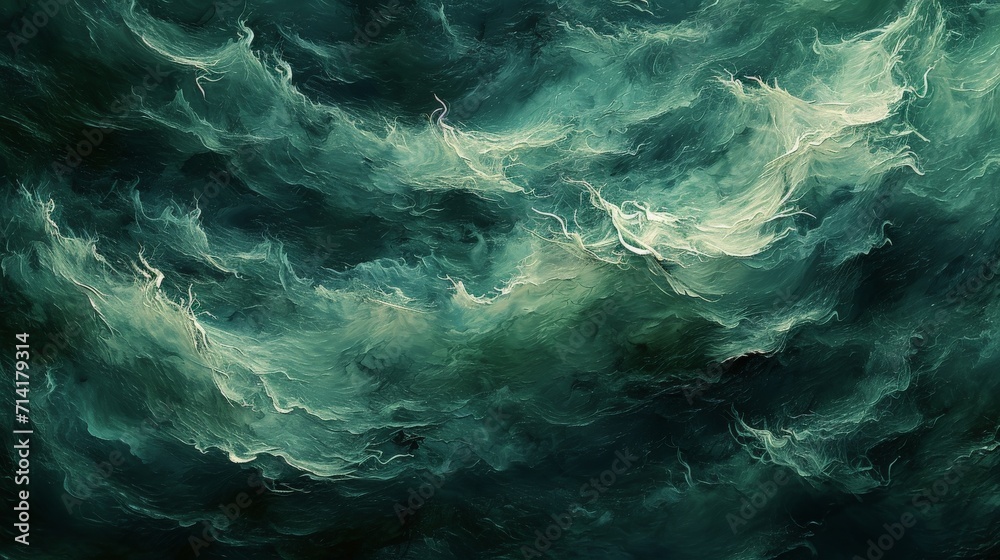 Green and White Waves Crashing in the Ocean Green and White Waves Crashing in the Ocean