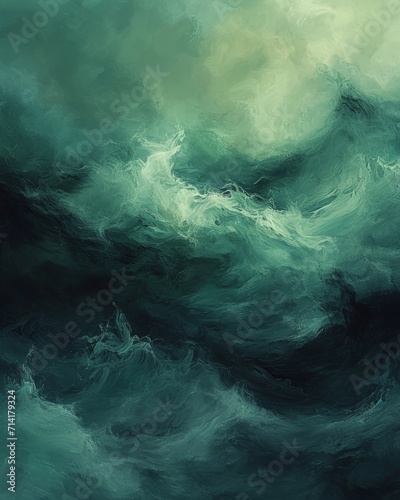 Majestic Painting of a Vast Ocean