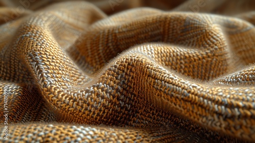 Sportswear jersey in closeup on a background of undulating fabric texture, space, Generative AI.