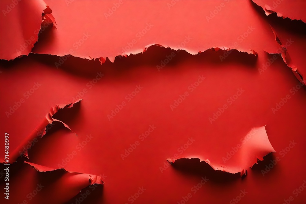 red torn paper red torn paper