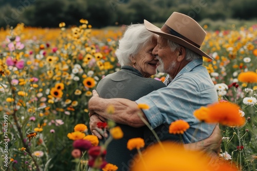 beautiful romance of lovers on valentines day in nature outdoors embracing with affection pragma