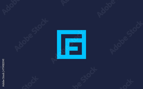 letter gf with square logo icon design vector design template inspiration