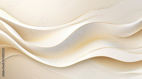 Luxury elegant golden lines on cream color background © LFK