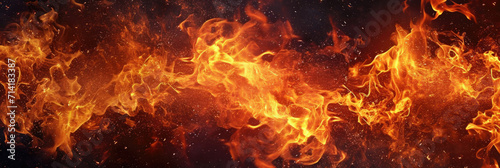 Close Up of Fire on Black Background, Intense, Captivating, and Mesmerizing Flame