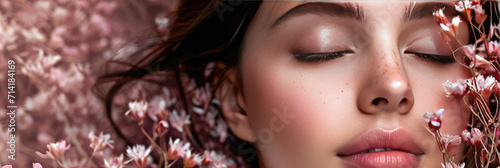Woman With Closed Eyes in Deep Relaxation photo