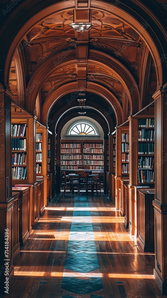 Interior of a library Interior of a library