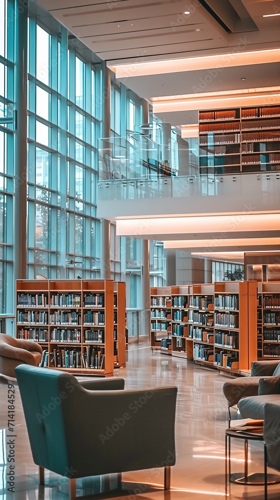 Interior of a library Interior of a library