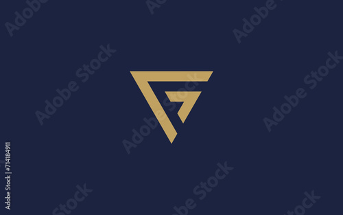 letter gf triangle logo icon design vector design template inspiration photo
