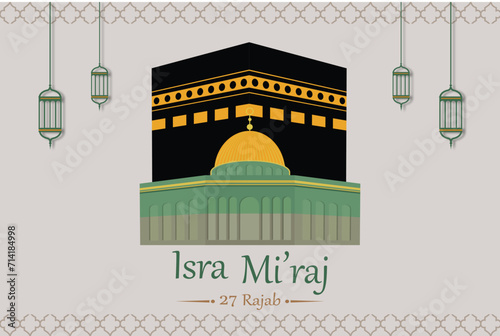  vector hand-drawn isra miraj illustration.
