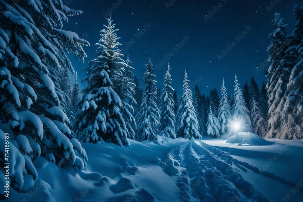 winter snow forest landscape tree cold
