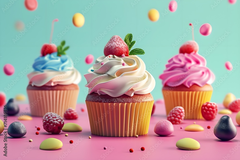 cupcakes with frosting and sprinkles cupcakes with frosting and sprinkles