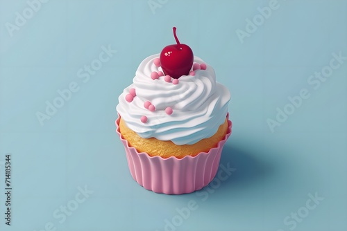 cupcake with cherry on top