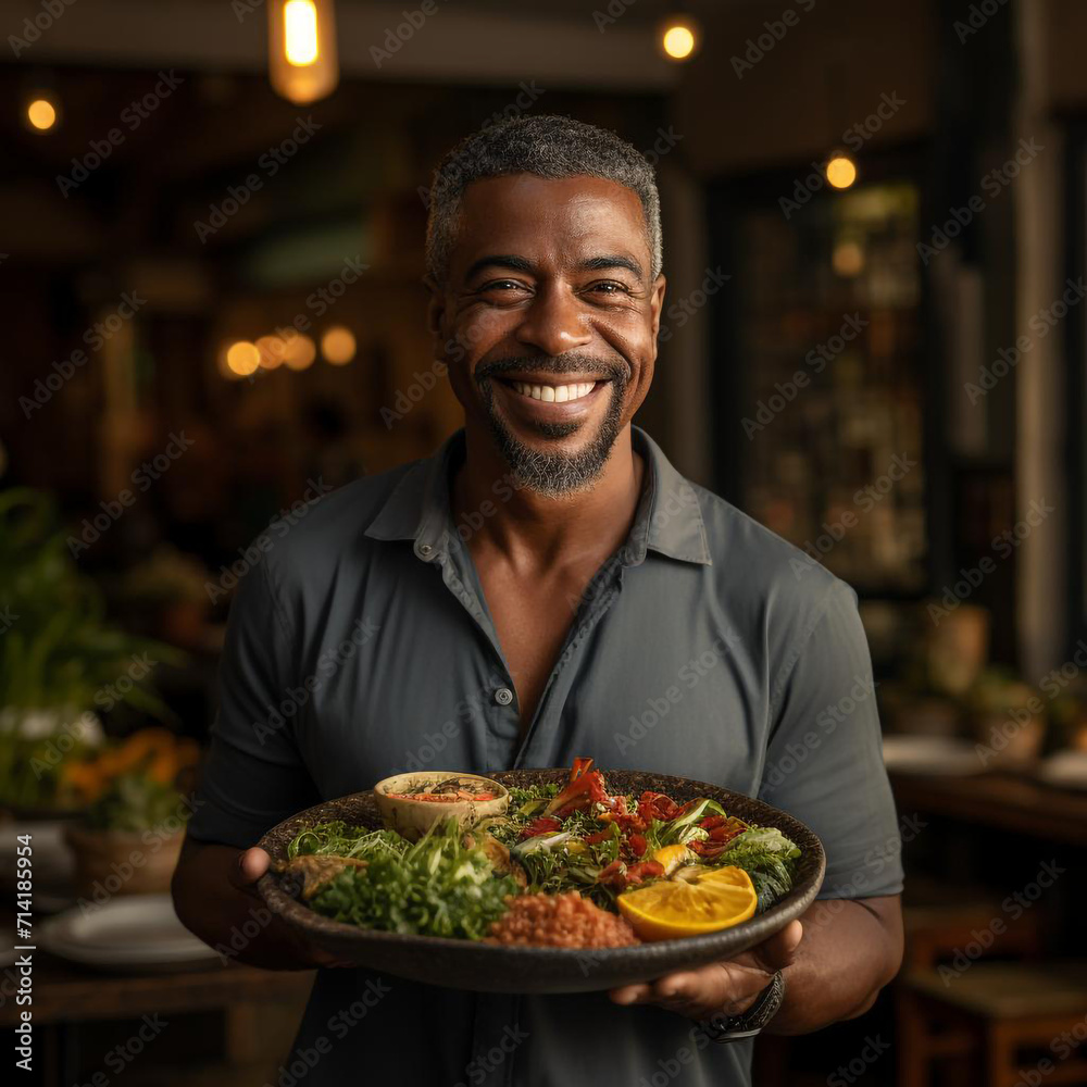 person holding food in restaurant