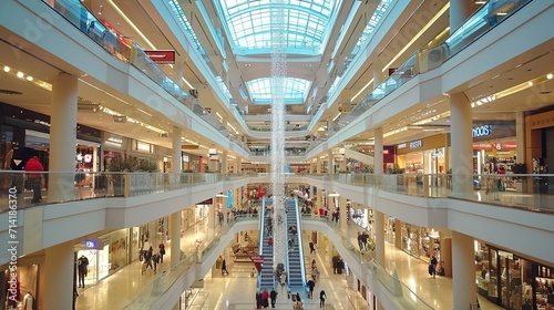 Interior of a shopping mall photo