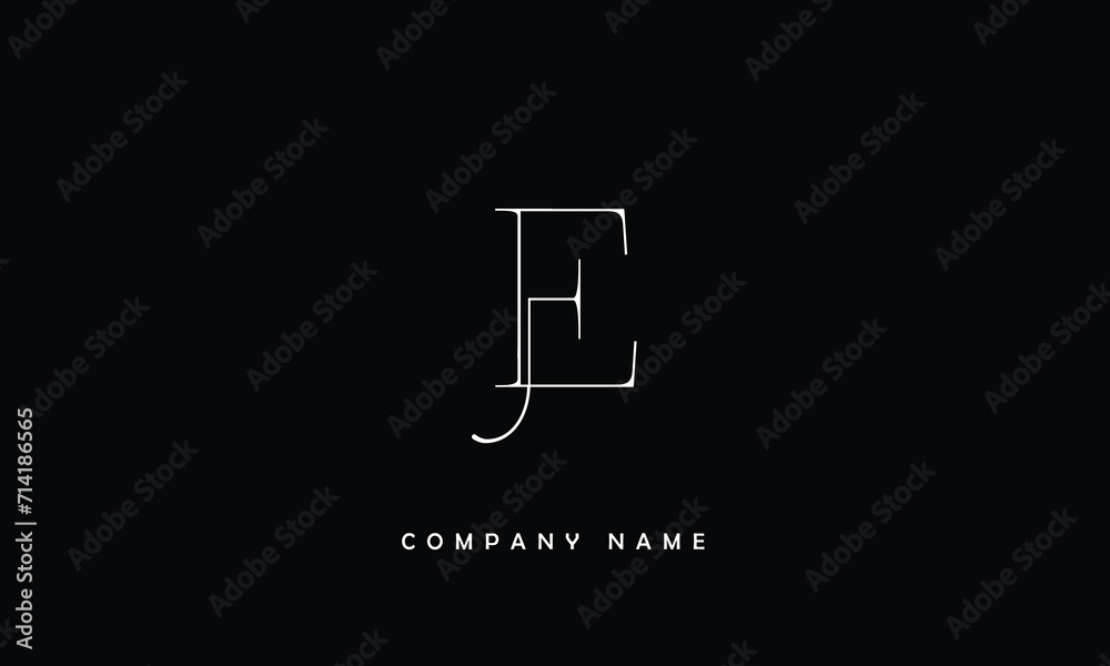 JE, EJ, J, E Abstract Letters Logo Monogram JE, EJ, J, E Abstract Letters Logo Monogram