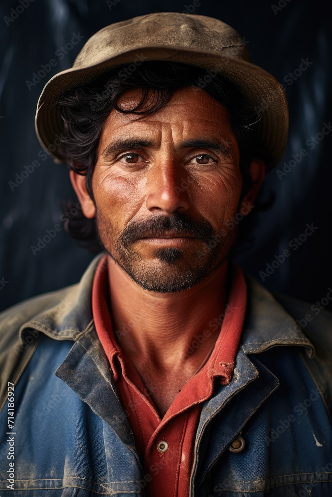 Mexican worker man portrait photo Mexican worker man portrait photo