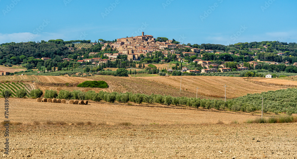 The picturesque village of Casale Marittimo, in the Province of Siena, Tuscany, Italy