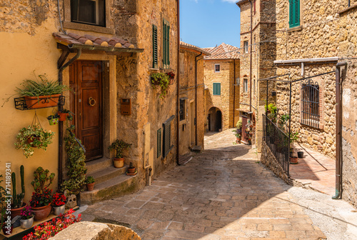 Fototapeta Naklejka Na Ścianę i Meble -  The picturesque village of Casale Marittimo, in the Province of Siena, Tuscany, Italy