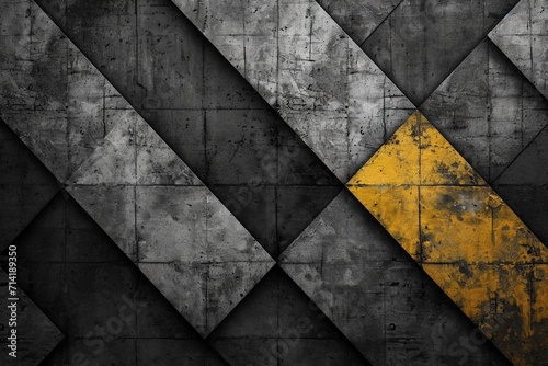 Dynamic Contrast: Website Header with Yellow and Black Geometric Shapes Creates a Bold and Stylish Background Wallpaper
