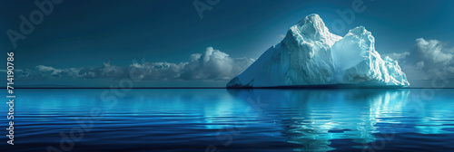Massive Iceberg Afloat in Vast Ocean Waters photo