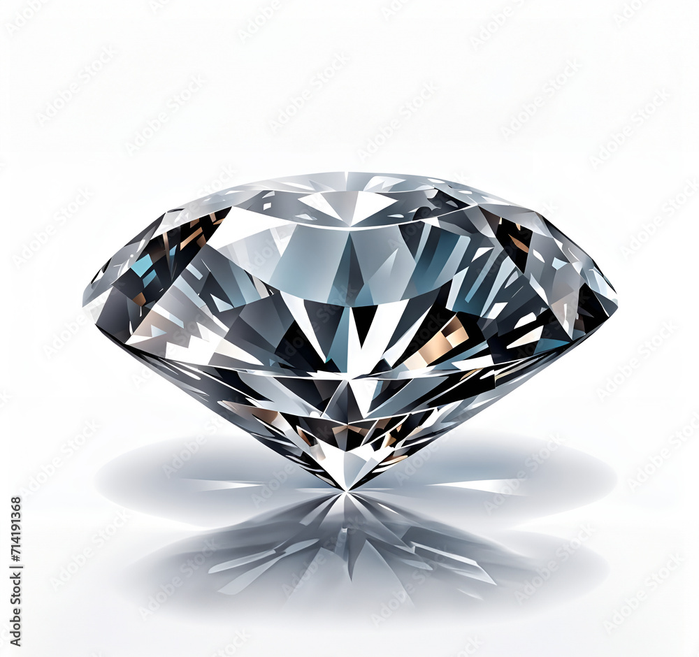 glitzernder funkelnder Kristall Diamant, heller Brillant, klare Kanten, ohne Schatten, auf rein weißem Hintergrund als Vorlage für Schönheit Eleganz, Mode, luxuriös Juwelier Juwelen glitzernder funkelnder Kristall Diamant, heller Brillant, klare Kanten, ohne Schatten, auf rein weißem Hintergrund als Vorlage für Schönheit Eleganz, Mode, luxuriös Juwelier Juwelen
