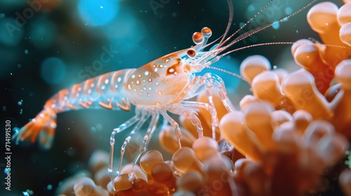 Macro image of shrimp on coral © Minmon_Designhub