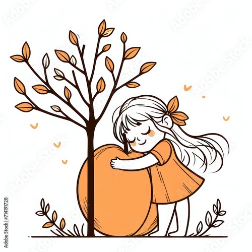 girl in autumn forest