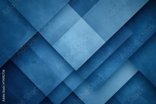 Innovative Geometry Fusion: Abstract Blue Background Featuring Triangles and Rectangles in a Layered Design, Ideal for a Modern Art Website Banner