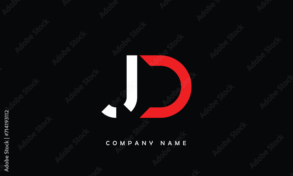 JD, DJ, J, D Abstract Letters Logo Monogram JD, DJ, J, D Abstract Letters Logo Monogram