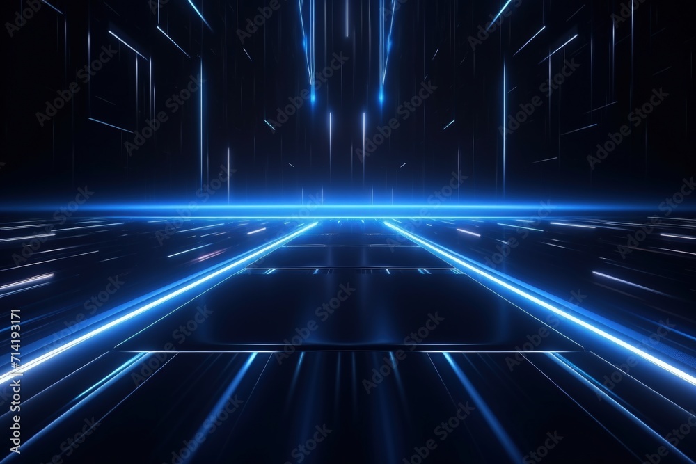 Abstract blue background with dark lines and spotlights. Abstract blue background with dark lines and spotlights.