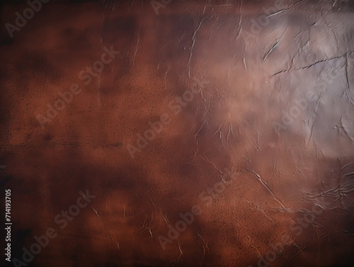 Close Up of Brown Leather Background, Textured Pattern With Natural Shades