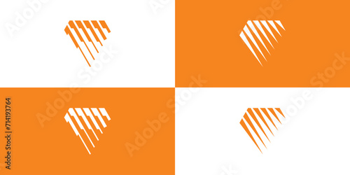 Abstract diamond shape icon collection vector logo design.