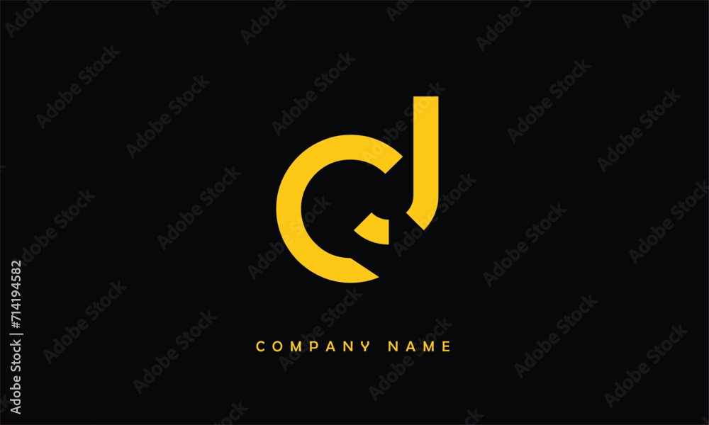 JC, CJ, J, C Abstract Letters Logo Monogram JC, CJ, J, C Abstract Letters Logo Monogram