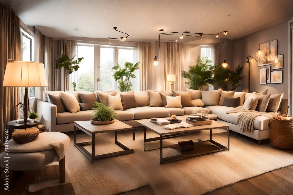 Fototapeta premium living room interior