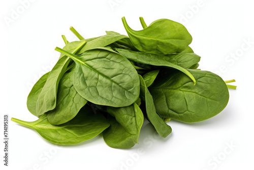 Multiple spinach, isolated white background
