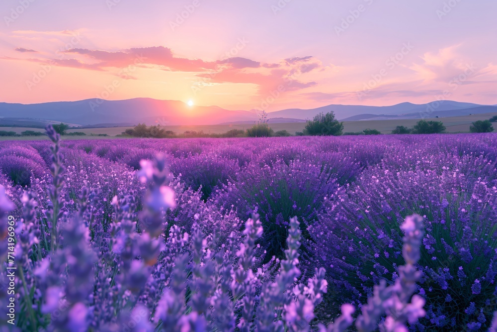 natural scenery and lavender colors