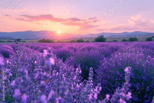 natural scenery and lavender colors