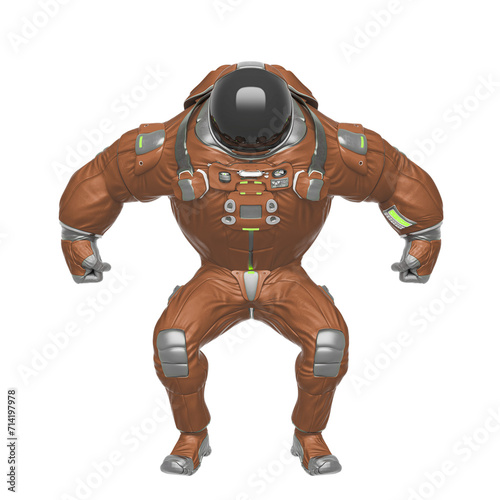 astronaut cartoon is standing up