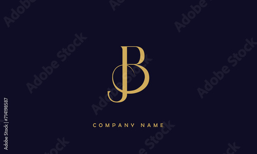 JB, BJ, J, B Abstract Letters Logo Monogram photo